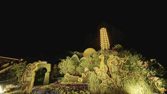 长安街抗日战争胜利80周年主题纪念花坛