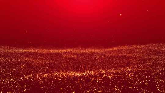 红色粒子背景 波浪背景 动态粒子 大红色