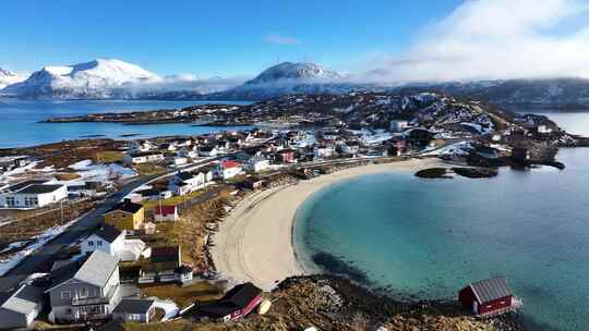 4K航拍挪威索玛若伊岛自然风光