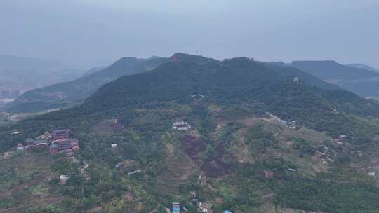 四川达州凤凰山风景名胜区航拍