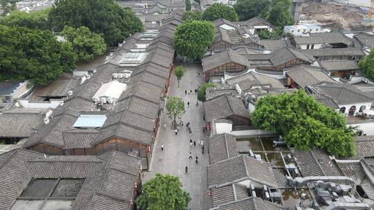 航拍福建福州三坊七巷5A景区