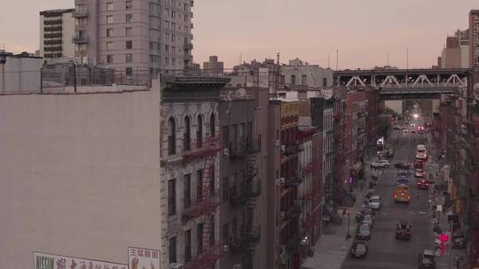 纽约市市区景观航拍视频素材模板下载
