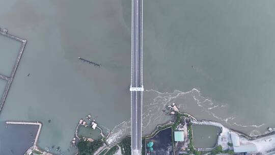 俯拍汕头海湾大桥