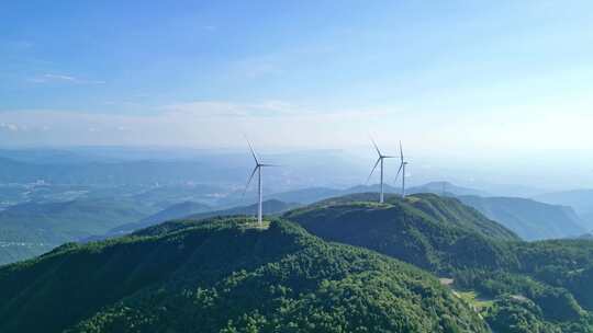 四川省广元市黑石坡新能源风力发电风车旅游