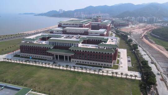 航拍中山大学珠海校区建筑