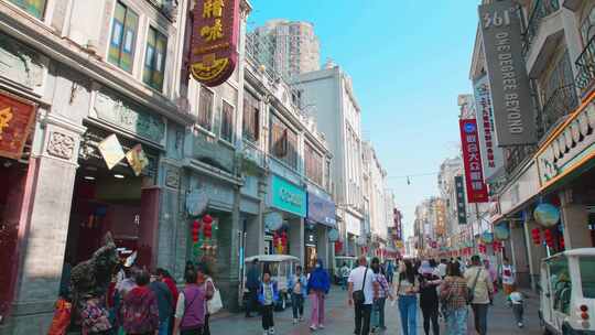 广州上下九步行街视频素材模板下载