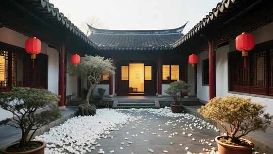 中式庭院古建筑景观
