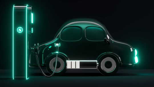 新能源汽车充电概念动画