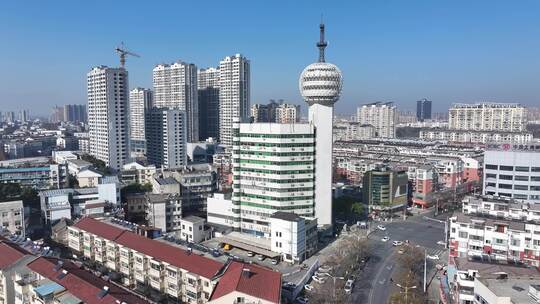 城市建筑群高空俯瞰 无为市 芜湖