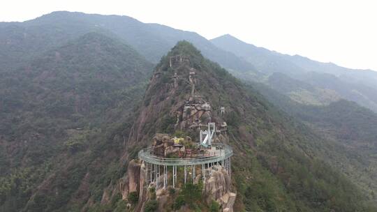 航拍浙江丽水缙云小龙大峡谷景区