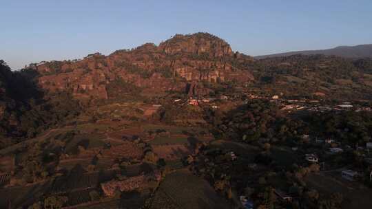 村庄，城镇，风景，悬崖