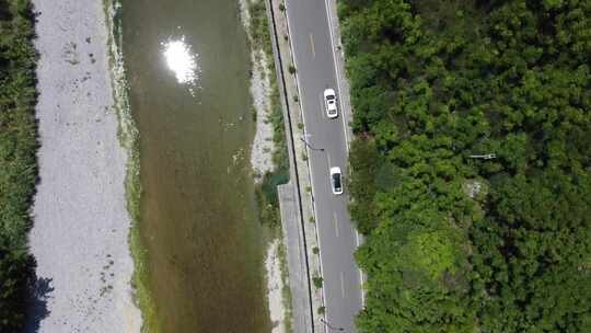 山城公路盘山公路航拍素材