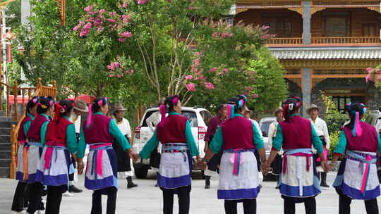 歌舞表演唱歌跳舞藏族锅庄舞