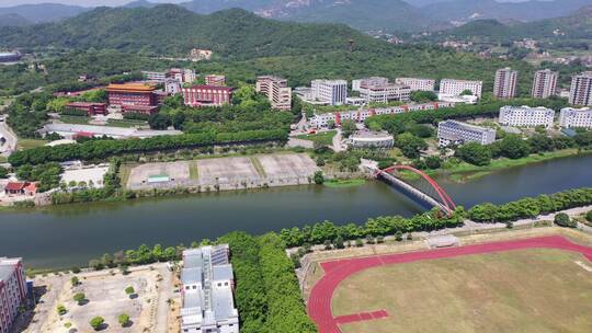 福建省泉州市洛江区马甲镇仰恩大学航拍校园