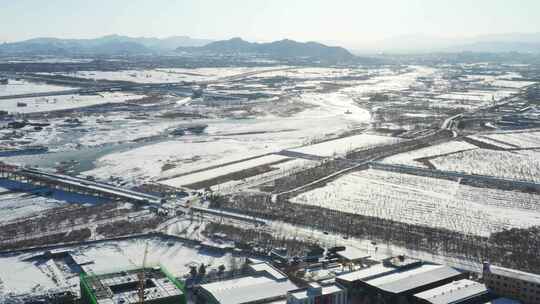 航拍雪景