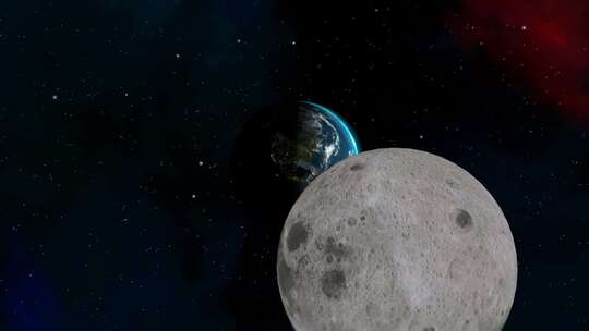 地球经过月球，卫星，飞机，恒星，空间，3