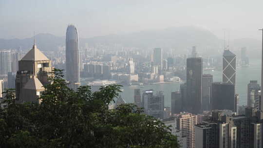 香港太平山揽车窗外景视频素材模板下载