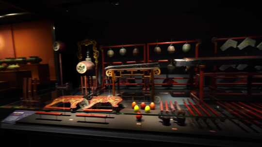 湖南省博物馆马王堆墓馆展览文物古代物品视频素材模板下载