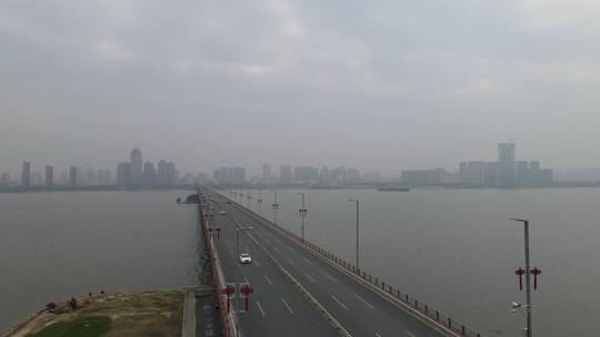 江西南昌大桥交通航拍视频素材模板下载