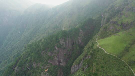 航拍武功山自然地貌石峰4k视频