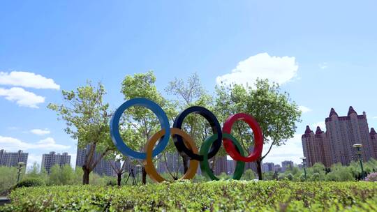 体育奥林匹克五环延时视频素材模板下载