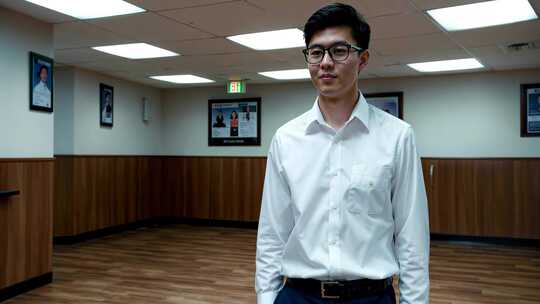 办公室内站立的男士