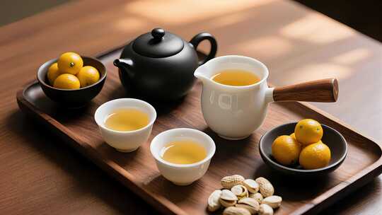 中式茶具功夫茶品茶论道传统文化视频