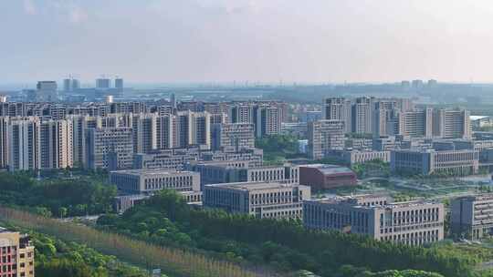 航拍上海临港大学城 上海电力大学