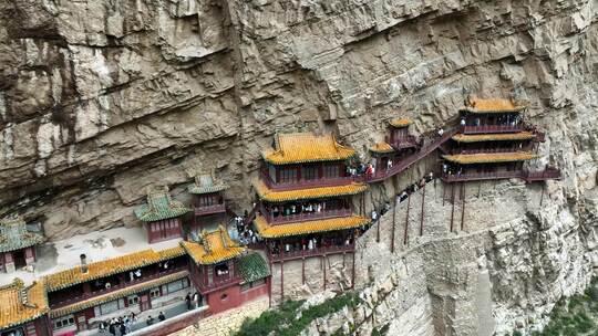 山西大同悬空寺航拍