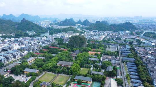 桂林独秀峰靖江王府王城景区视频合集航拍