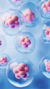 细胞与生物科技概念3D渲染