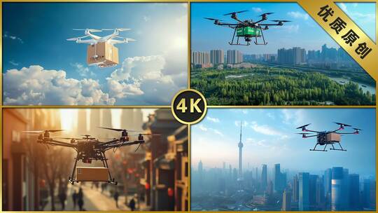 低空经济无人机穿梭货物运输低空产业发展