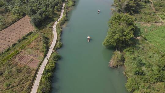 航拍广西桂林山水风光