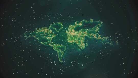 科技感全息样式的全球地图背景