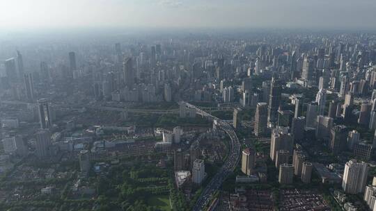 上海南北高架延时航拍视频素材模板下载