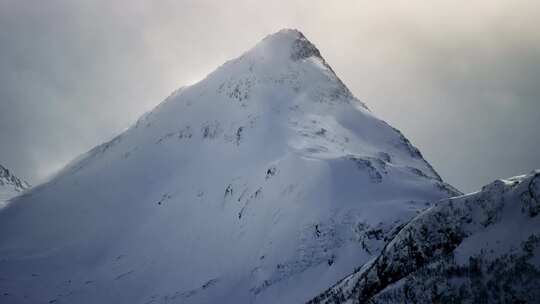 雪山山顶特写4k空镜头视频素材模板下载