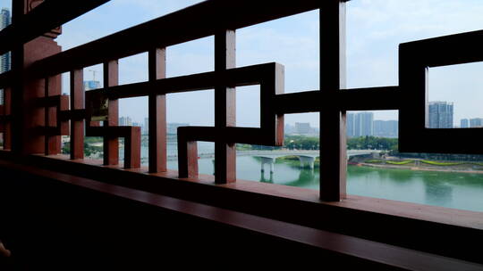 南宁邕江大桥江景视频素材模板下载