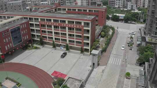 福建省福州市福清市百合小学校园风光航拍