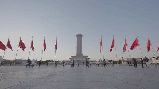 天安门红旗 北京天安门空镜