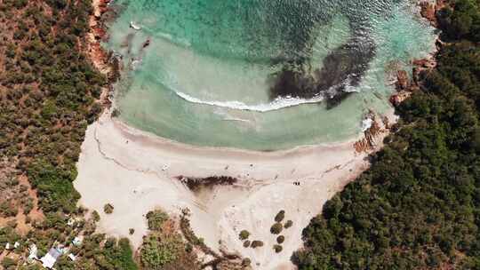 科西嘉，湾，海滩，海浪