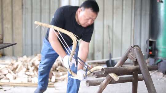 非遗手工家具白蜡杆家具制作