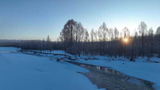 林海雪原冰河风光