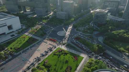 上海东方之光世纪广场世纪大道车流