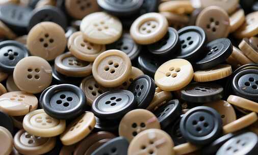 一堆按钮旋转纽扣