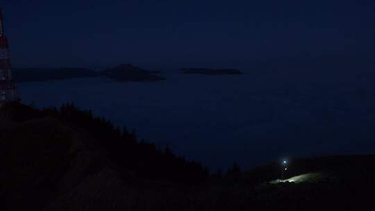 旅行者，步行，山顶，Grunten山