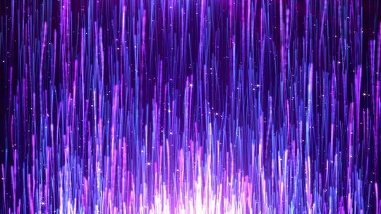 唯美梦幻蓝紫色粒子光线条纹上升背景视频视频素材模板下载