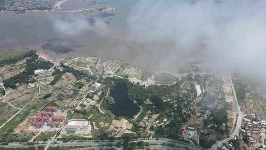 航拍福建莆田秀屿区莆禧古城