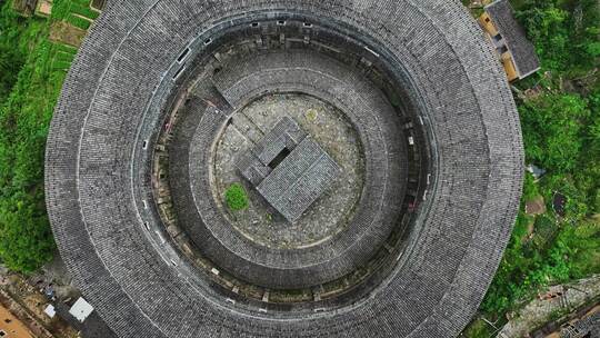 4k航拍世遗福建土楼古民居永定初溪土楼群