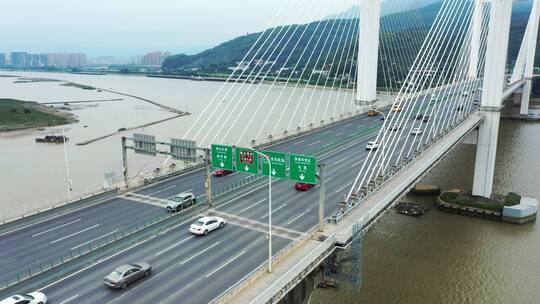 福州魁浦大桥近景左环绕