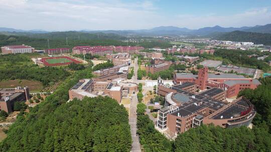 航拍江西景德镇陶瓷大学校园